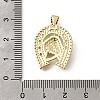 Brass Micro Pave Clear Cubic Zirconia Pendants KK-Z155-06G-02-3