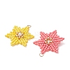 Glass Seed Beaded Pendants PALLOY-MZ01360-2