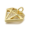 Brass Micro Pave Cubic Zirconia Pendants ZIRC-I070-027G-2