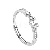 999 Sterling Silver with Clear Cubic Zirconia Finger Rings FS-WG8222C-02-1