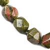 Natural Unakite Nuggets Beaded Necklaces for Women Men NJEW-K388-01U-2