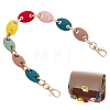 Acrylic Coffee Bean Link Purse Chains FIND-WH0418-03LG-1