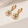 Stainless Steel Flat Round with Hollow Heart Hoop Earrings Daily Holiday Accessories OM1741-2-5