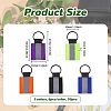 30Pcs 5 Colors Reflective Rectangle Polyester Pendant Keychains KEYC-CO0001-02-2