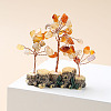 Natural Red Agate Chips Tree of Life Decorations TREE-PW0003-23B-1