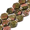 Natural Unakite Beads Strands G-N368-01A-08-2