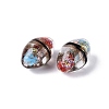 Two Tone Color Handmade Foil Glass Beads FOIL-Q001-01D-3