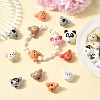 52Pcs 13 Styles Natural Wood European Beads WOOD-CJ0002-82-6