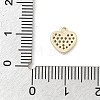 Brass Micro Pave Clear Cubic Zirconia Charms KK-B130-02G-07-3