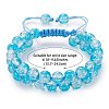 Sparkling Round Glass Braided Bead Bracelet BJEW-SW00082-03-2