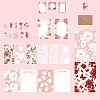 Flower Scrapbook Paper Pads & Stickers & Envelope Set PW-WG11847-02-1
