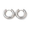 Tarnish Resistant 202 Stainless Steel Huggie Hoop Earrings LS-EJEW-O087-08H-P-1