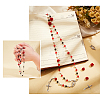 Religion and Rose Beads Necklace DIY Making Kit DIY-FH0004-05-3