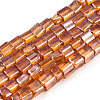 Transparent Electroplate Glass Bead Strands GLAA-N047-08-C09-1