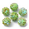 PVC Plastic Paillette with Glass Seed Beaded Pendants FIND-G058-01D-1