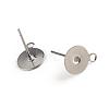 Non-Tarnish 304 Stainless Steel Stud Earring Settings STAS-T003-5mm-2