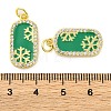 Christmas Series Brass Micro Pave Cubic Zirconia Pendants KK-S401-03G-C-2