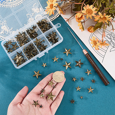 150Pcs 6 Styles Iron Rivets IFIN-CL0001-05AB-1