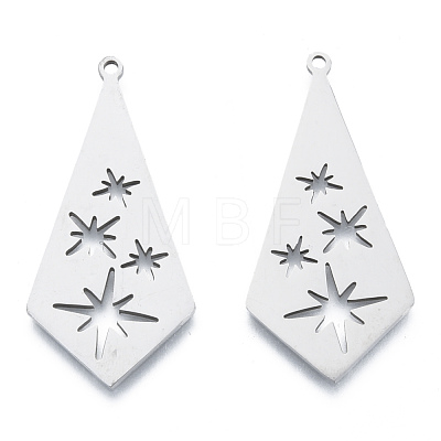 201 Stainless Steel Pendants STAS-N090-LA956-1-1