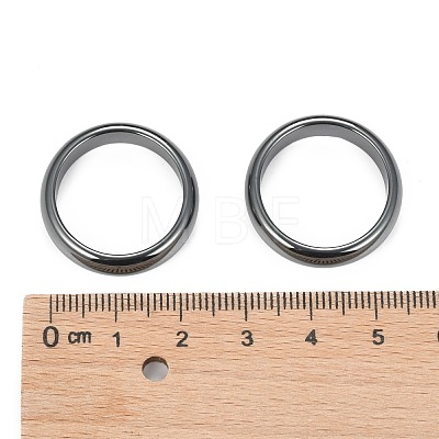 Non-Magnetic Synthetic Hematite Finger Rings RJEW-J005-03-1