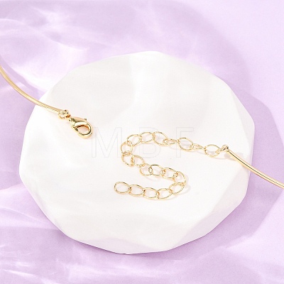 1.5MM Brass Torque Choker Necklaces KK-CBA3297-12G-1