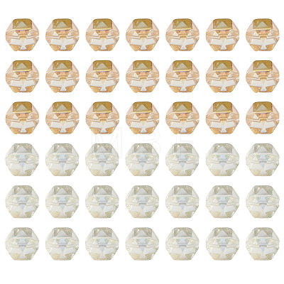 60Pcs 2 Colors Electroplate Glass Beads EGLA-TADJ0001-19C-1