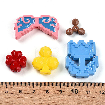 Opaque Acrylic Beads X-OACR-T028-37-1-1