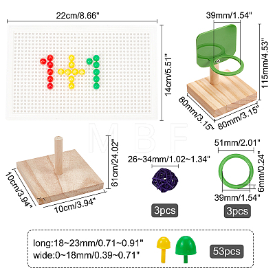 AHANDMAKER Parrot Mini Basketball Hoop Bird Pitching Toy AJEW-GA0002-33-1