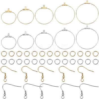 Unicraftale DIY Wire Wrap Ring Dangle Earring Making Kit DIY-UN0003-65-1