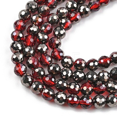 Electroplate Transparent Glass Beads EGLA-B013-02A-PL09-1