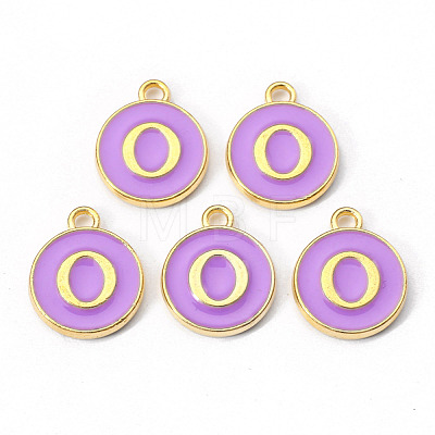 Golden Plated Alloy Enamel Charms X-ENAM-S118-10O-1