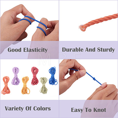 30M 6 Colors Polyester Elastic Cords EC-TA0001-07B-1