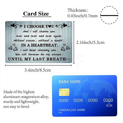 Rectangle 201 Stainless Steel Custom Thermal Transfer Wallet Card DIY-WH0252-035-1