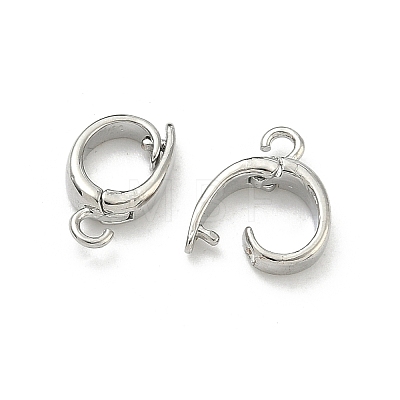 Brass Twister Clasps KK-D229-21P-1