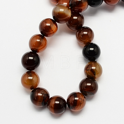 Natural Agate Bead Strands G-R173-10mm-05-1