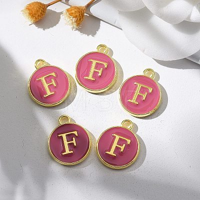 Golden Plated Alloy Enamel Charms LS-ENAM-S118-08F-1