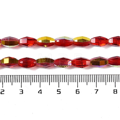 Electroplate Glass Beads Strands GLAA-Q101-03A-AB02-1