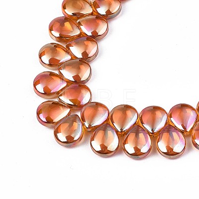 Electroplate Glass Beads Strand X-EGLA-S188-27-B01-1