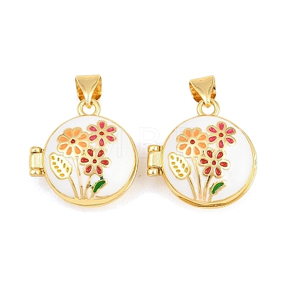 Brass Locket Pendants KK-D232-06G-01-1