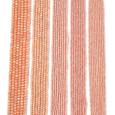 Electroplate Glass Beads Strands EGLA-A044-P3mm-B33-1