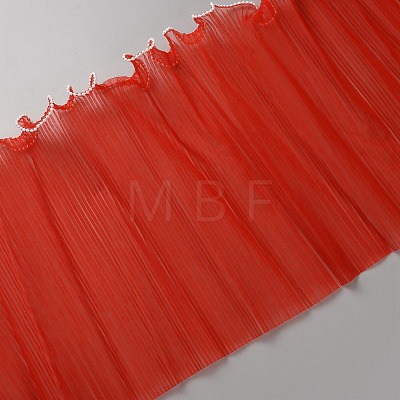 3.8 Yards Polyester Pleated Lace Trim OCOR-WH0092-22C-1