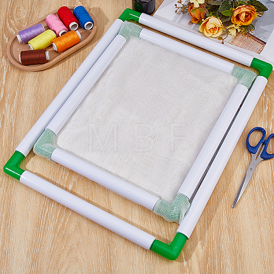 2Pcs 2 Styles Rectangle Plastic Embroidery Hoops TOOL-HS0001-01A-1