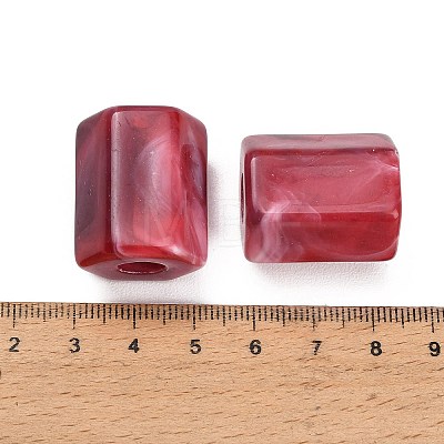 Opaque Acrylic Imitation Gemstone Beads AC-CBAE907-02-1