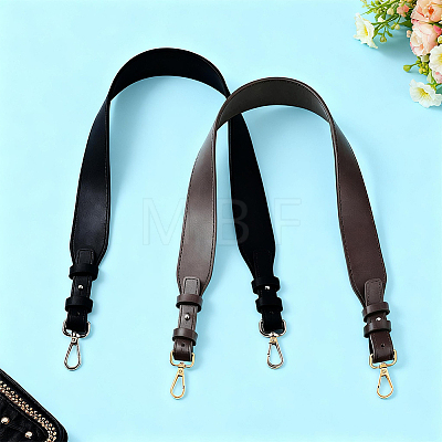 2Pcs 2 Colors PU Leather Bag Handles DIY-CL0002-68-1
