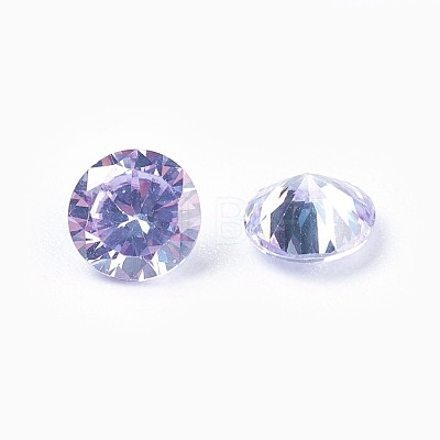 Cubic Zirconia Pointed Back Cabochons ZIRC-WH0001-B03-1