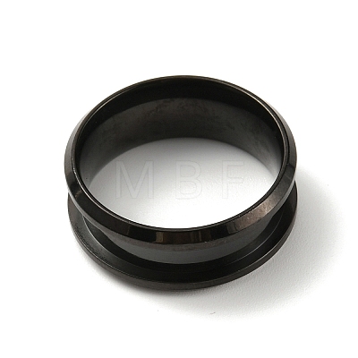 201 Stainless Steel Grooved Finger Ring Settings RJEW-WH0010-08A-EB-1-1