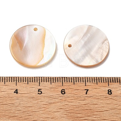 Natural White Shell Mother of Pearl Shell Pendants SSHEL-D080-1