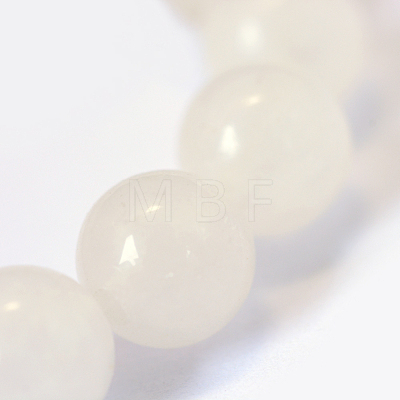 Natural White Jade Round Bead Strands X-G-E334-10mm-13-1