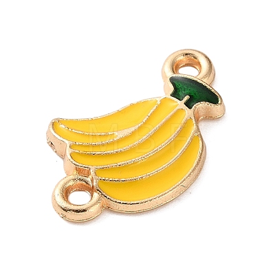 Fruit Theme Alloy Enamel Connector Charms AL-CBA95F4-01KCG-02-1