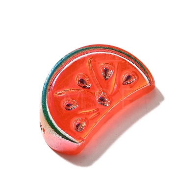 Electroplate UV Plating Opaque Fruit Resin Cabochons CRES-U004-03G-1